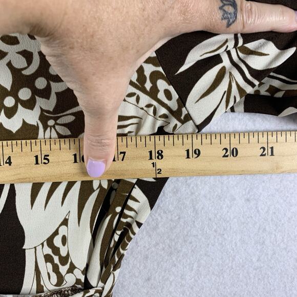 Vintage Womens Paisley Floral Wrap Top Sz Y2K Going Out Stretch USA Made - Picture 6 of 12